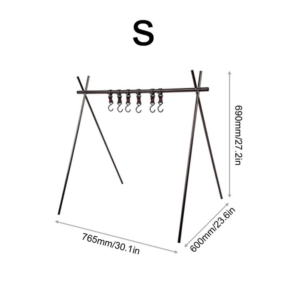 Outdoor Tent Camping Aluminum Portable Tripod Folding Shelf Tourist Drying Rack Camping Hanger