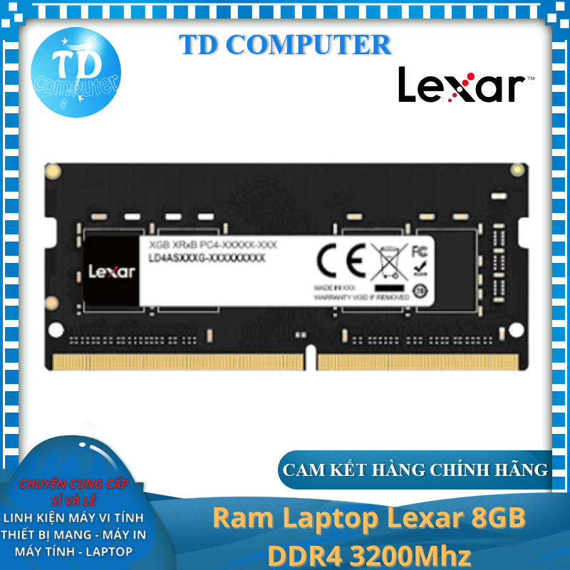 Ram Laptop Lexar 8GB DDR4 3200Mhz - Hàng chính hãng DigiWorld phân phối