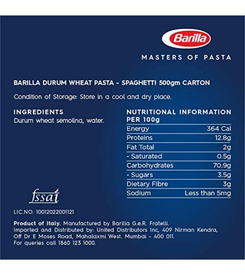 Mì Barilla sợi hình ống Spaghetti 500g