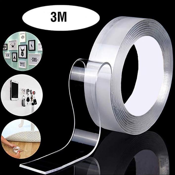 3m Băng Dính keo 2 Mặt Đa Năng Trong Suốt Hot Tiktok độ dày 1mm, 2mm TT&amp;GD