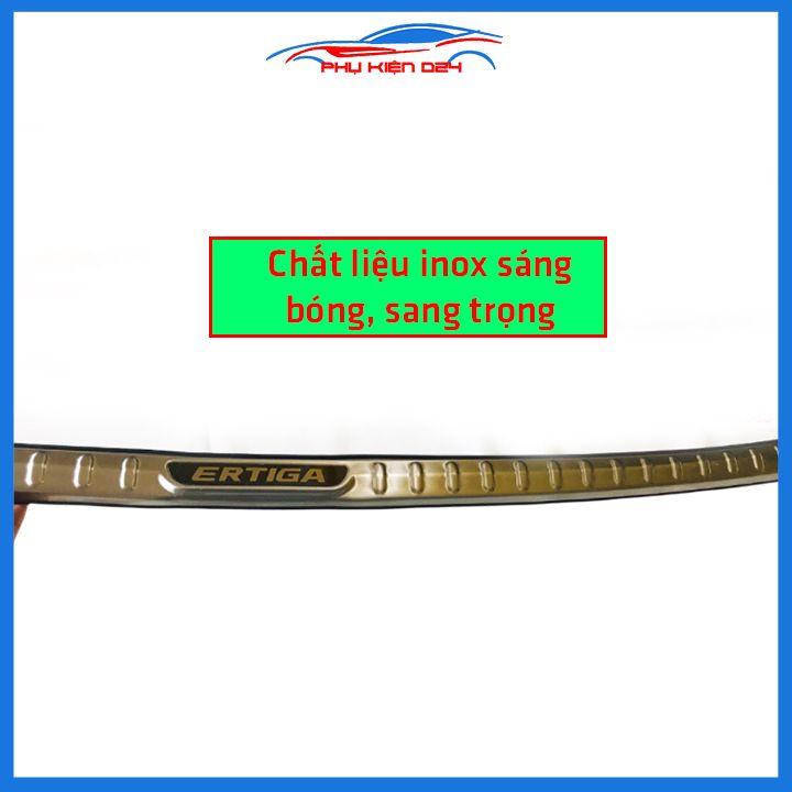 Ốp chống trầy cốp Ertiga 2019-2020-2021-2022 inox sáng bóng bảo vệ xe chống va đập