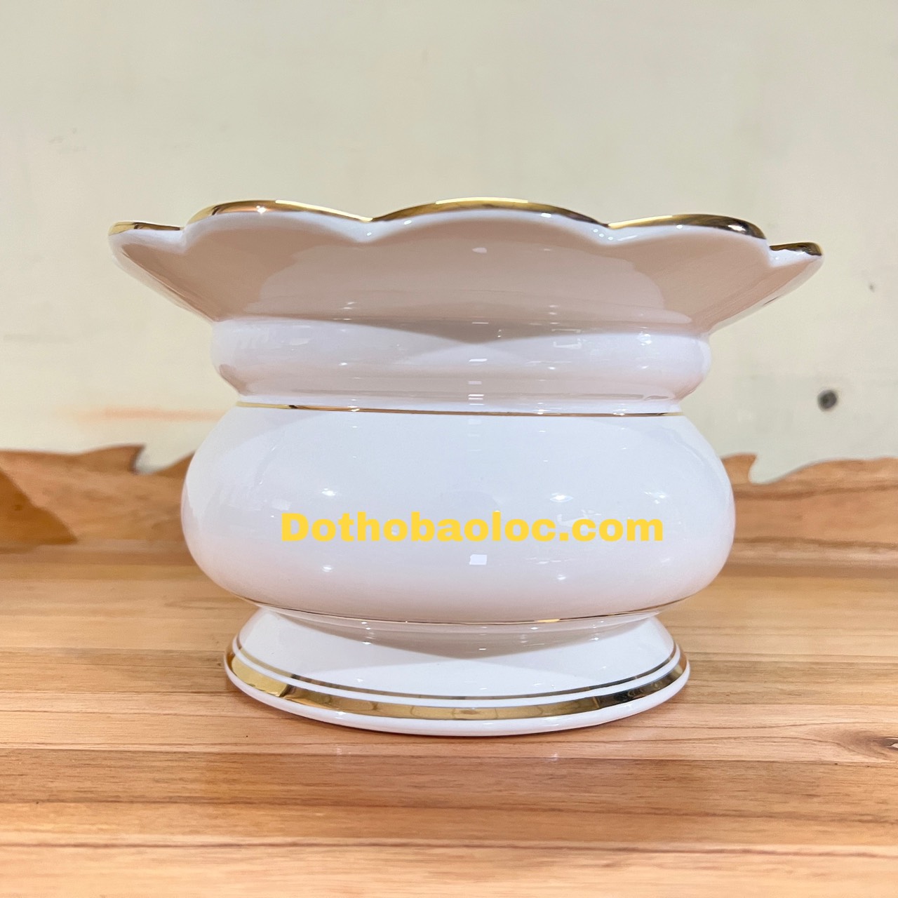 Bát nhang chắn tàn sứ họa tiết đá hoa cương cao 13cm x đường kính 23cm