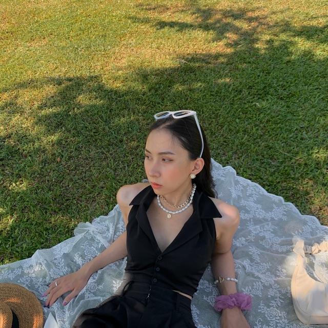 Áo sơ mi phong cách đen tím By Gum