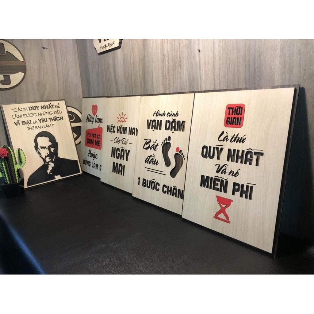 Tranh gỗ DECOR - SLOGAN tạo động lực, Truyền cảm hứng - Không bao giờ là thất bại, tất cả chỉ là thử thách.