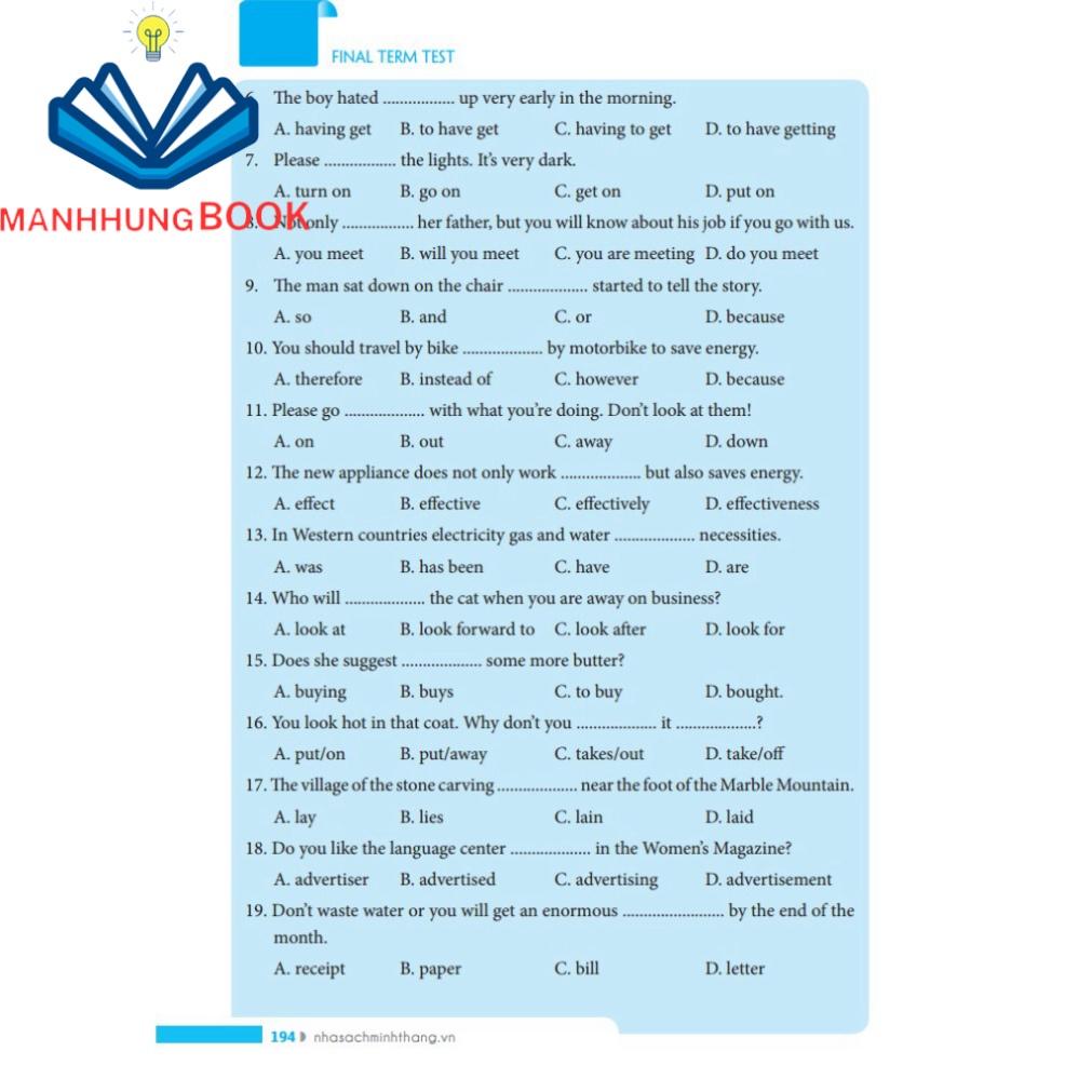 Sách - Bài tập tiếng Anh lớp 8 - Có đáp án (tái bản 01)