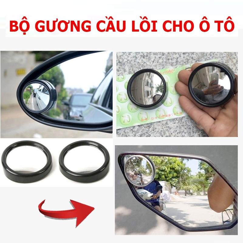 Bộ 2 gương cầu lồi 360 độ gắn gương chiếu hậu ô tô, xe hơi