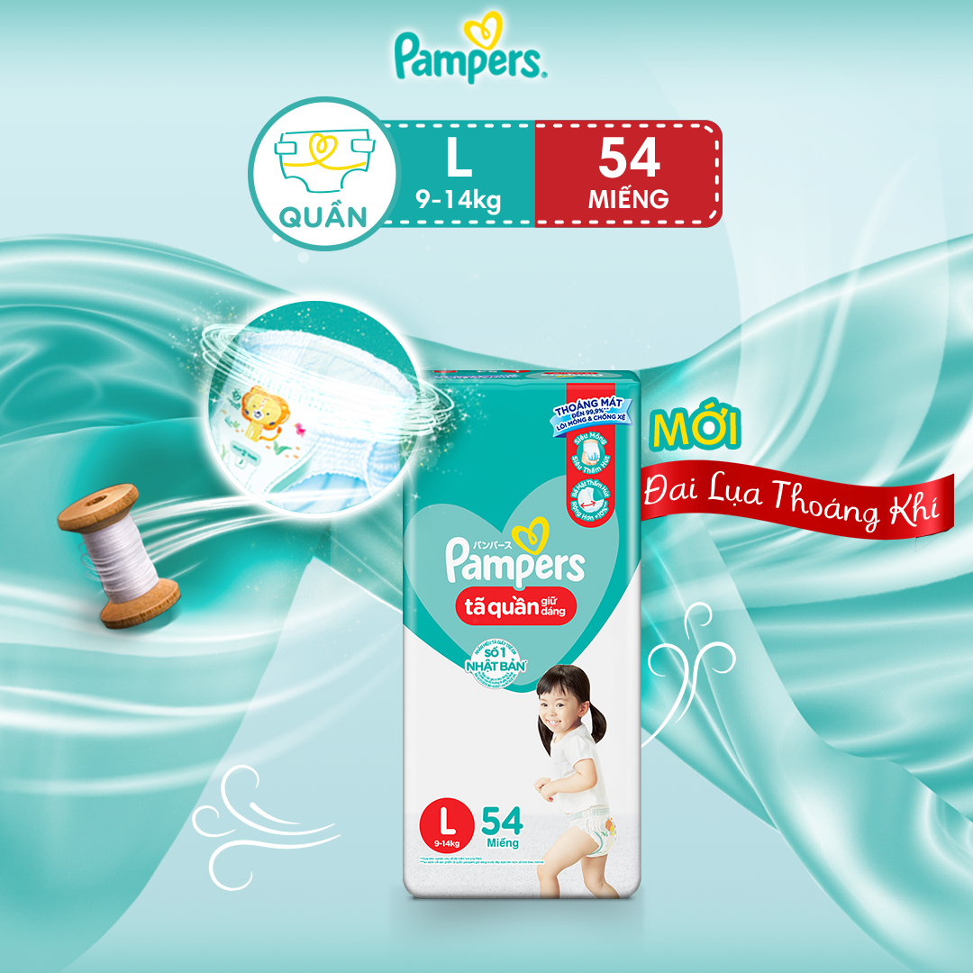 Tã/Bỉm Quần PAMPERS Giữ Dáng Mới Gói Đại M60/L54/XL48/XXL44