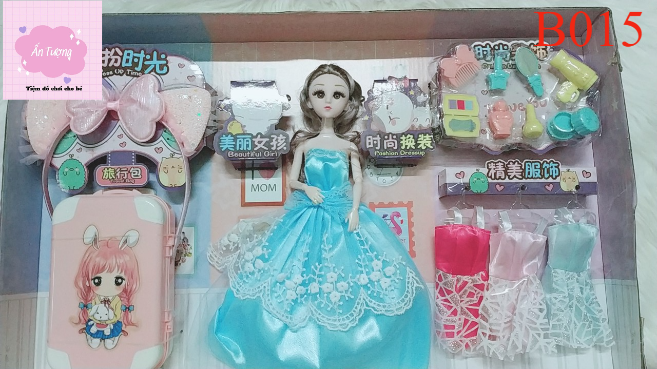 Đồ chơi bé gái - Đồ chơi búp bê- Hộp búp bê công chúa cử động được các khớp và mắt nhắm mở được, có âm thanh,nhạc...