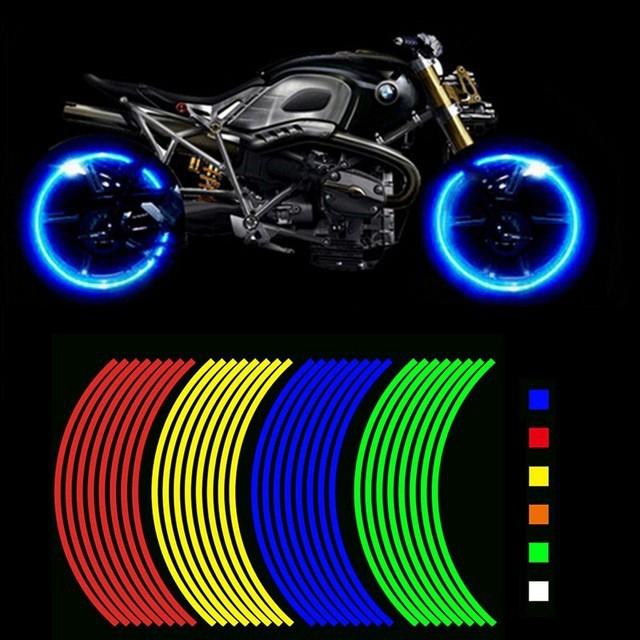 Miếng dán phản quang trang trí bánh xe 14 " 18 " cho xe hơi
