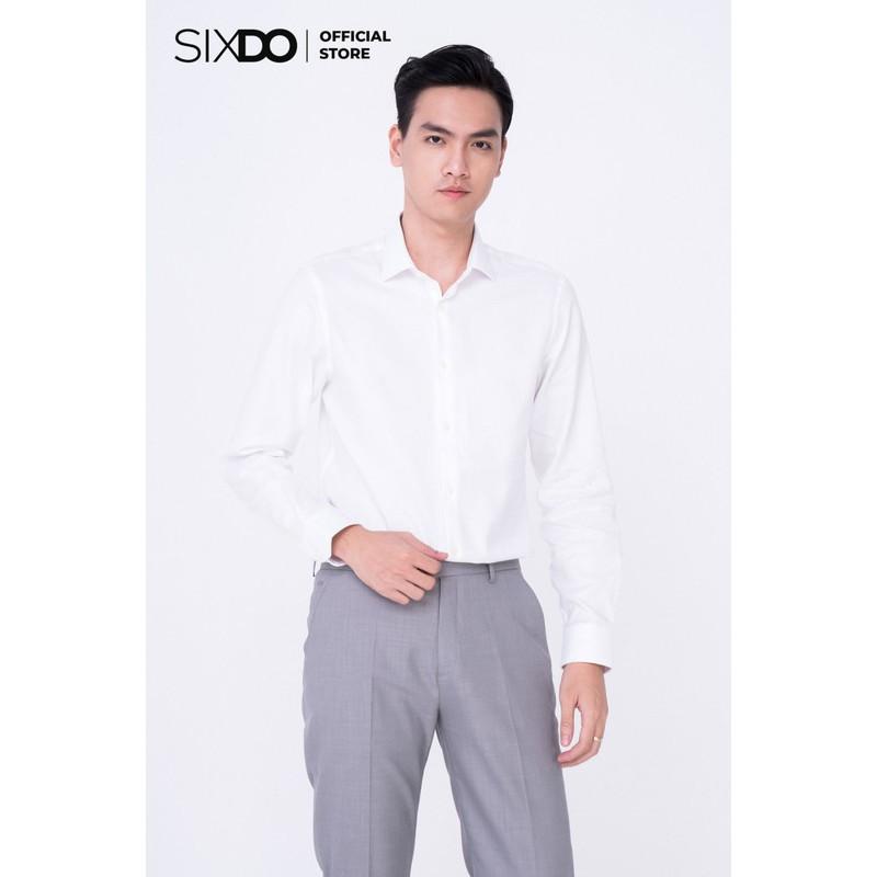Áo dài tay nam SIXDO Bevis White Shirt 8TL081