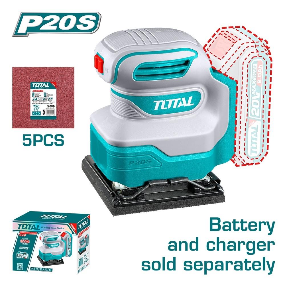 MÁY CHÀ NHÁM VUÔNG DÙNG PIN LITHIUM-ION 20V (KHÔNG KÈM PIN &amp; SẠC) TOTAL TSHSLI2014 - HÀNG CHÍNH HÃNG