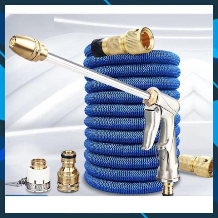 Vòi tưới cây rửa xe️️ Bộ dây và vòi xịt tăng áp lực nước rửa xe tưới cây loại 5m 206733
