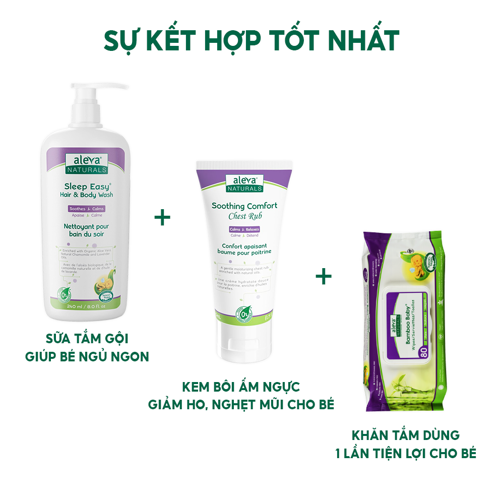 Sữa dưỡng thể cho bé làm mịn da, giảm ngứa ngáy giúp bé ngủ ngon Aleva Naturals (chai 240ml)