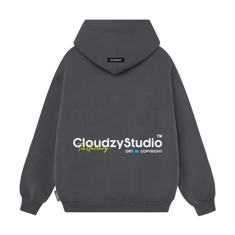 Áo khoác hoodie zip nam nữ local brand unisex cặp đôi nỉ ngoại cotton form rộng có mũ xám đen CLOUDZY CLZ STUDIO