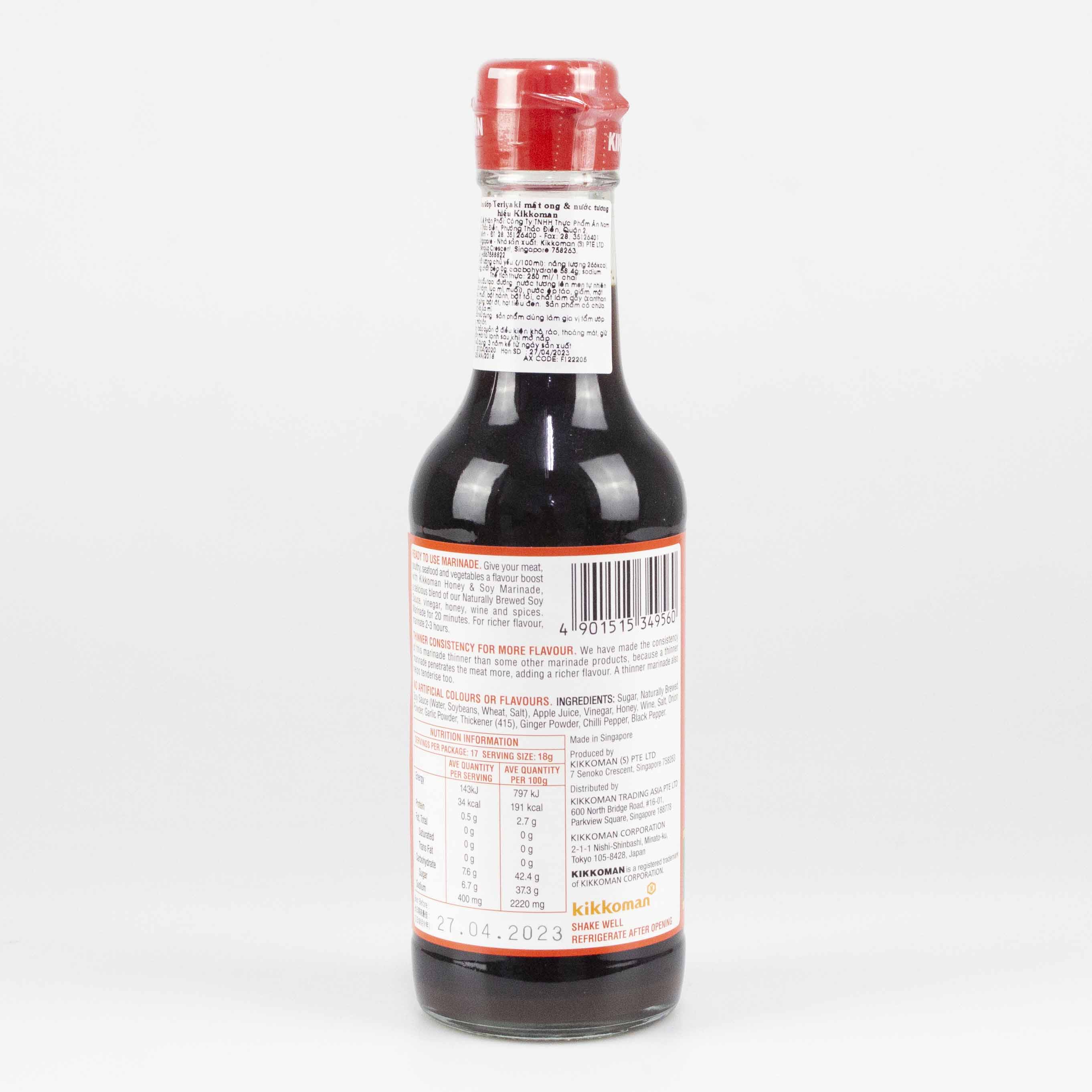 Sốt tẩm ướp Teriyaki mật ong & nước tương hiệu Kikkoman 250ml