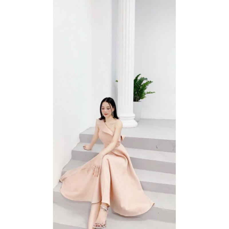 Đầm xòe đi tiệc kèm nơ sau lưng