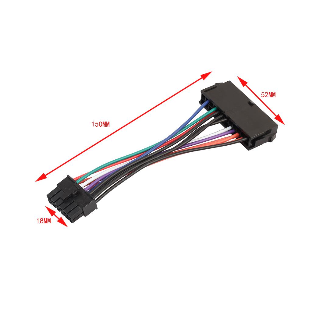 ATX 24 Pin Female to 12Pin Male Converter Power Supply Cable for Acer