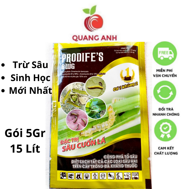 Trừ Sâu Sinh Học Hiệu Quả - Diệt Sạch Sâu Ăn Lá - Công Nghệ Mới Nhất - Gói 5Gr