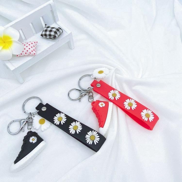 Móc khóa silicon hình giày hoa cúc