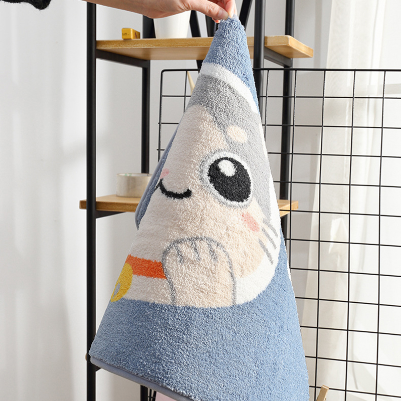 Thảm Lau Chân Lông Xù Chống Trượt Hình Mèo Neko 45x65cm