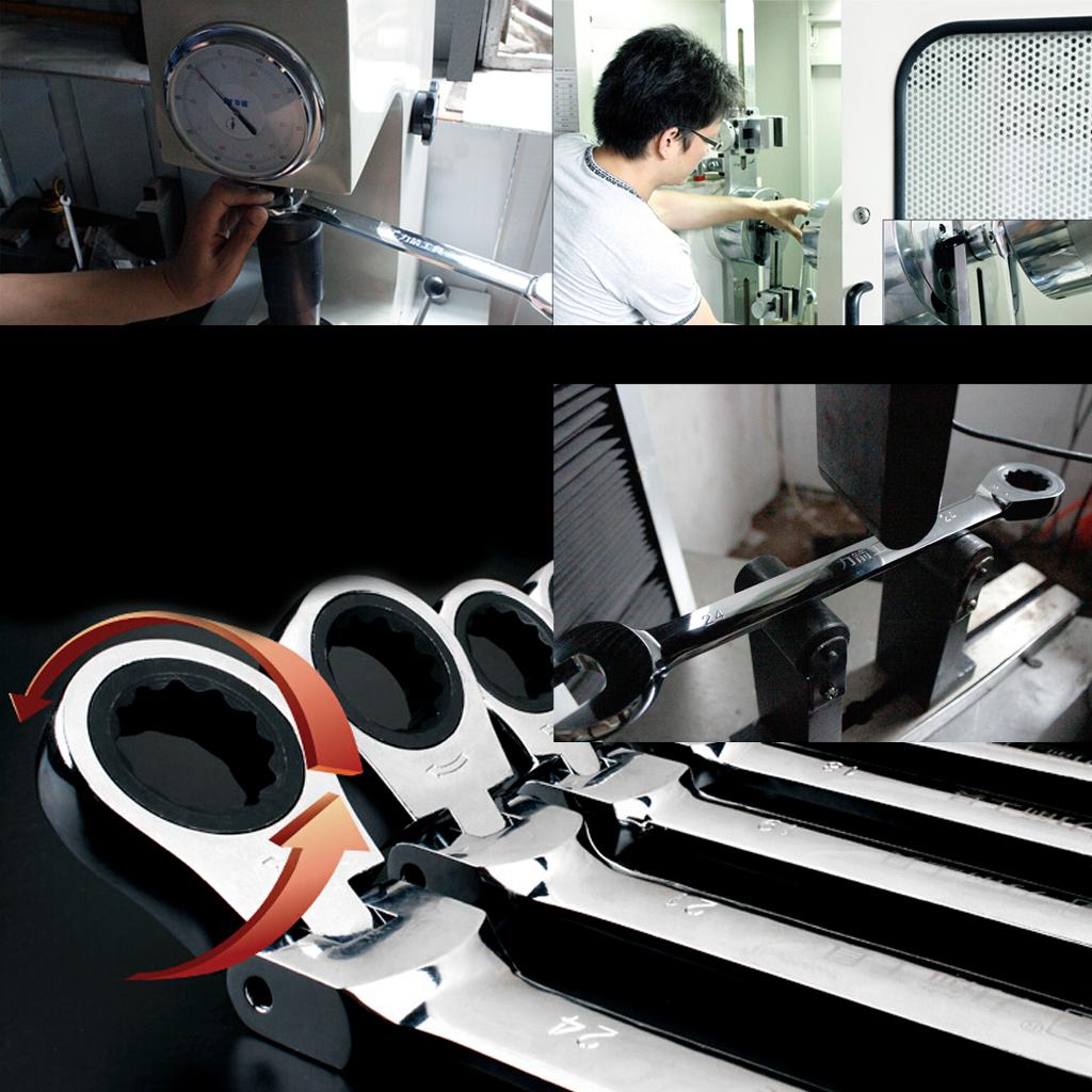 2pcs Ratchet Spanner Set Metric Combination Ratchet Spanners Set Sizes 7&amp;8mm