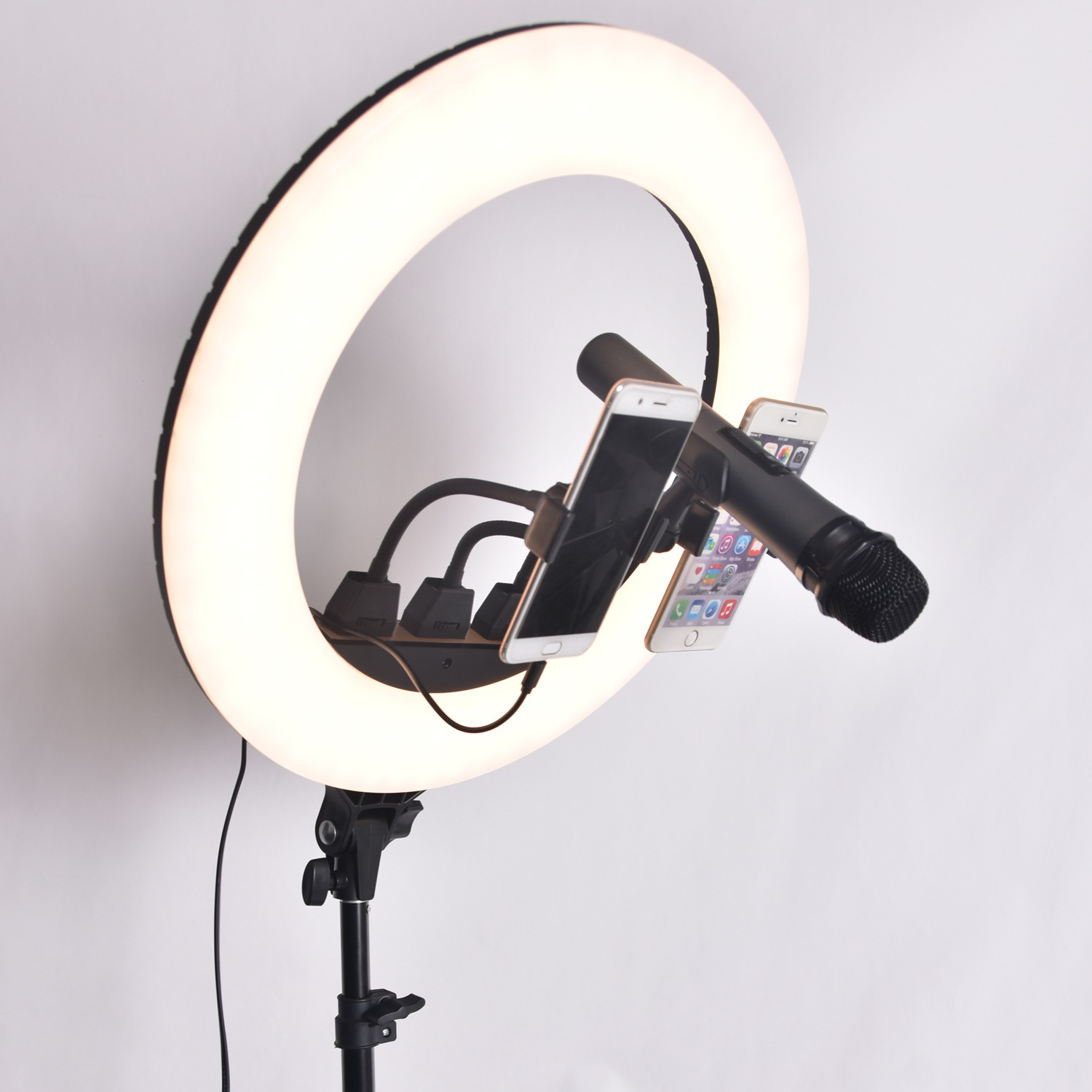 Đèn livestream 45Cm, Đèn Led Trợ Sáng, Chiếu Sáng Studio, Makeup, Quay Phim , Chụp Ảnh, Livetream, Selfie, Xăm nghệ thuật, Kèm Kẹp Điện Thoại Tùy Chỉnh (Bản Đặc Biệt)