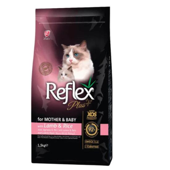 Thức ăn cho mèo REFLEX PLUS MOTHER AND BABY CAT FOOD LAMB AND RICE (Thịt cừu) 1.5KG