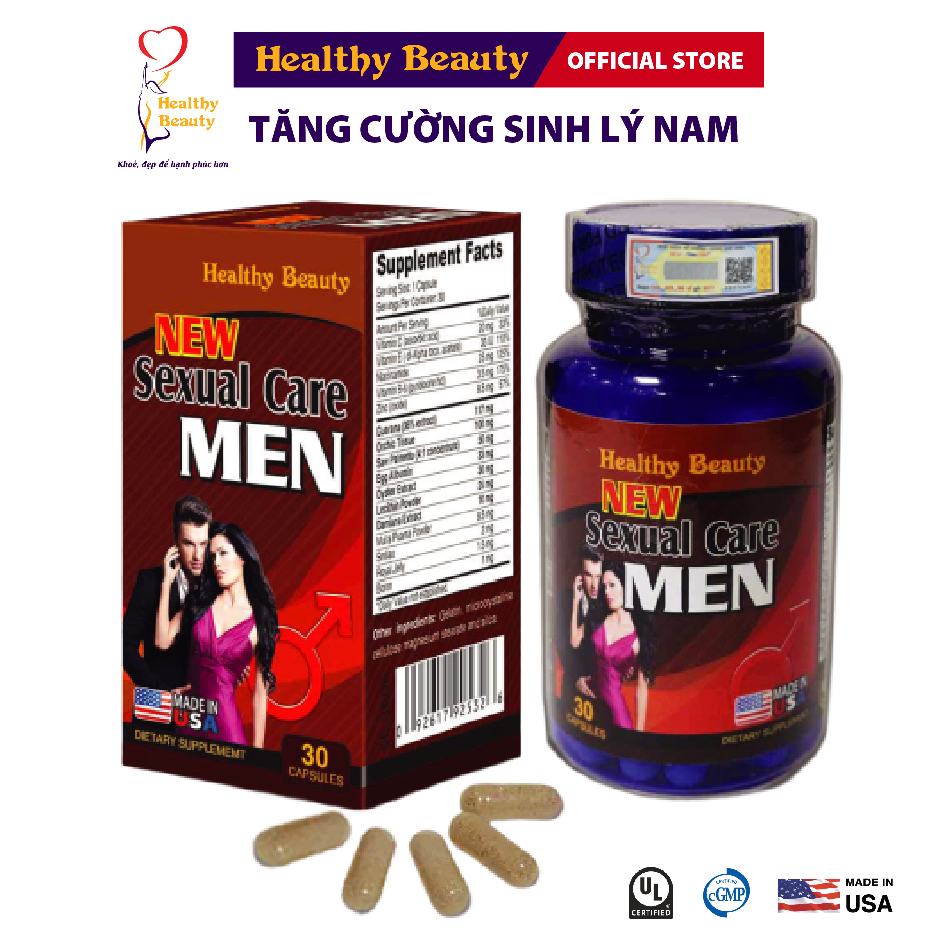 ComBo Hạnh Phúc Viên Mãn New Sexual Care Men & New Women Care & HB Cordy Extract Healthy Beauty