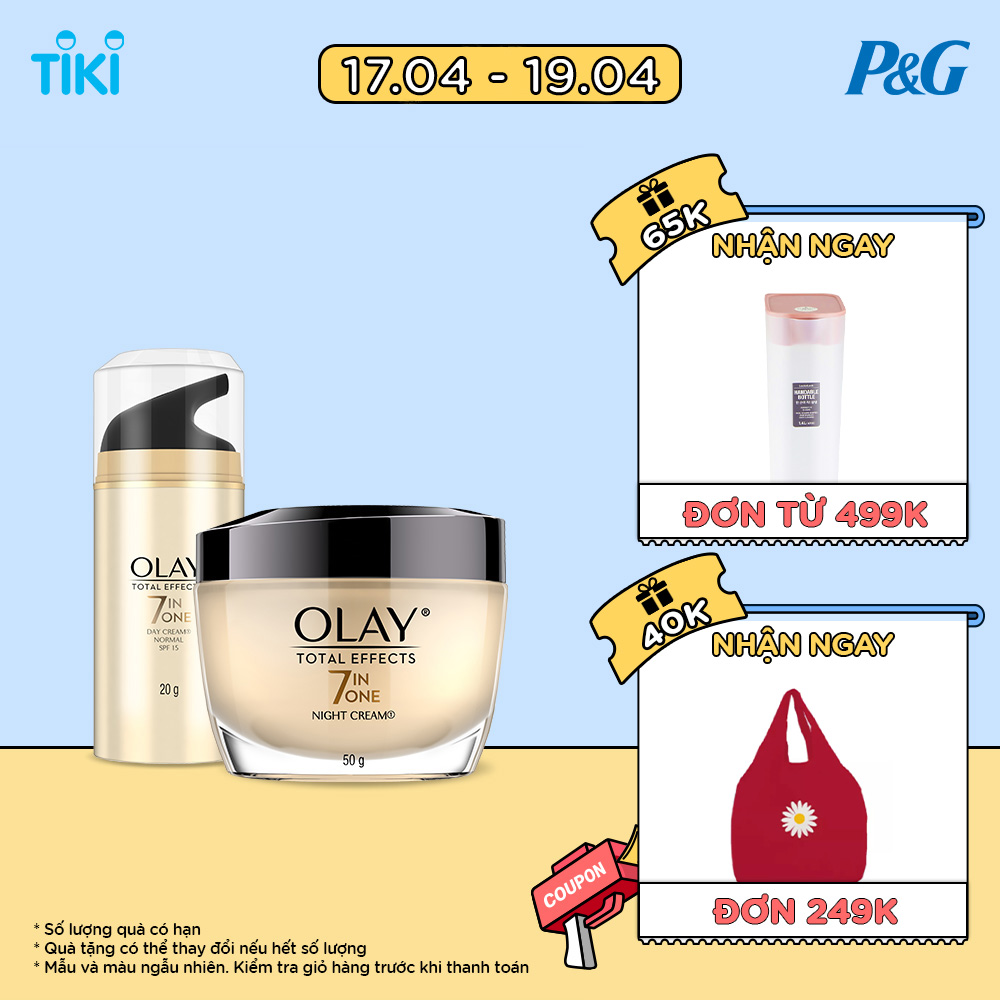 Combo Kem Dưỡng OLAY Total Effects Ngăn Ngừa Và Bảo Vệ Da Khỏi 7 Dấu Hiệu Lão Hóa