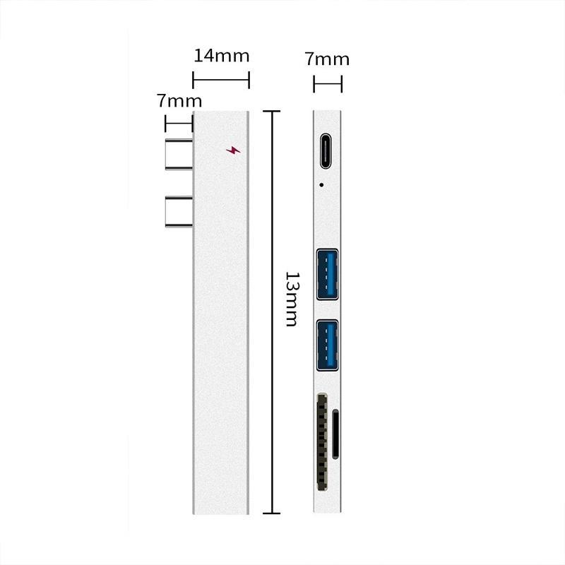 Hub Chuyển Đổi USB Type C Sang USB 2.0 PD Hỗ Trợ Thẻ TF