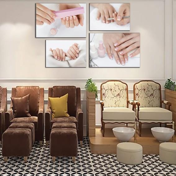 Tranh dán tường trang trí spa, tiệm nail, sơn móng đẹp