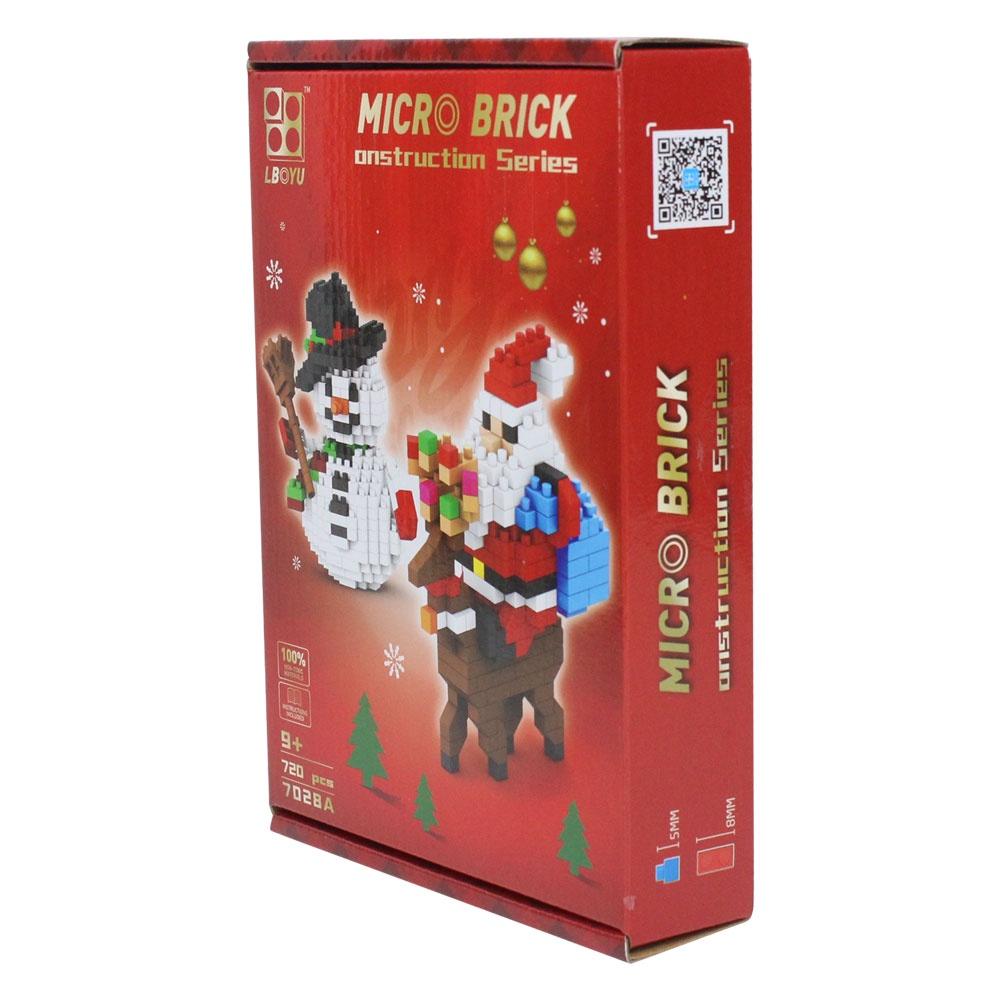 Bộ đồ chơi micro blocks - xếp khối người tuyết- ông già Noel VBC-7028A