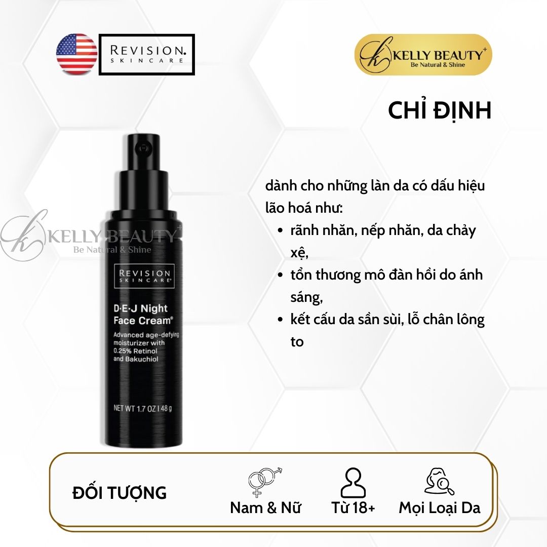 Kem Đêm Chống Lão Hóa Chuyên Sâu Revision D·E·J Night Face Cream | Kelly Beauty