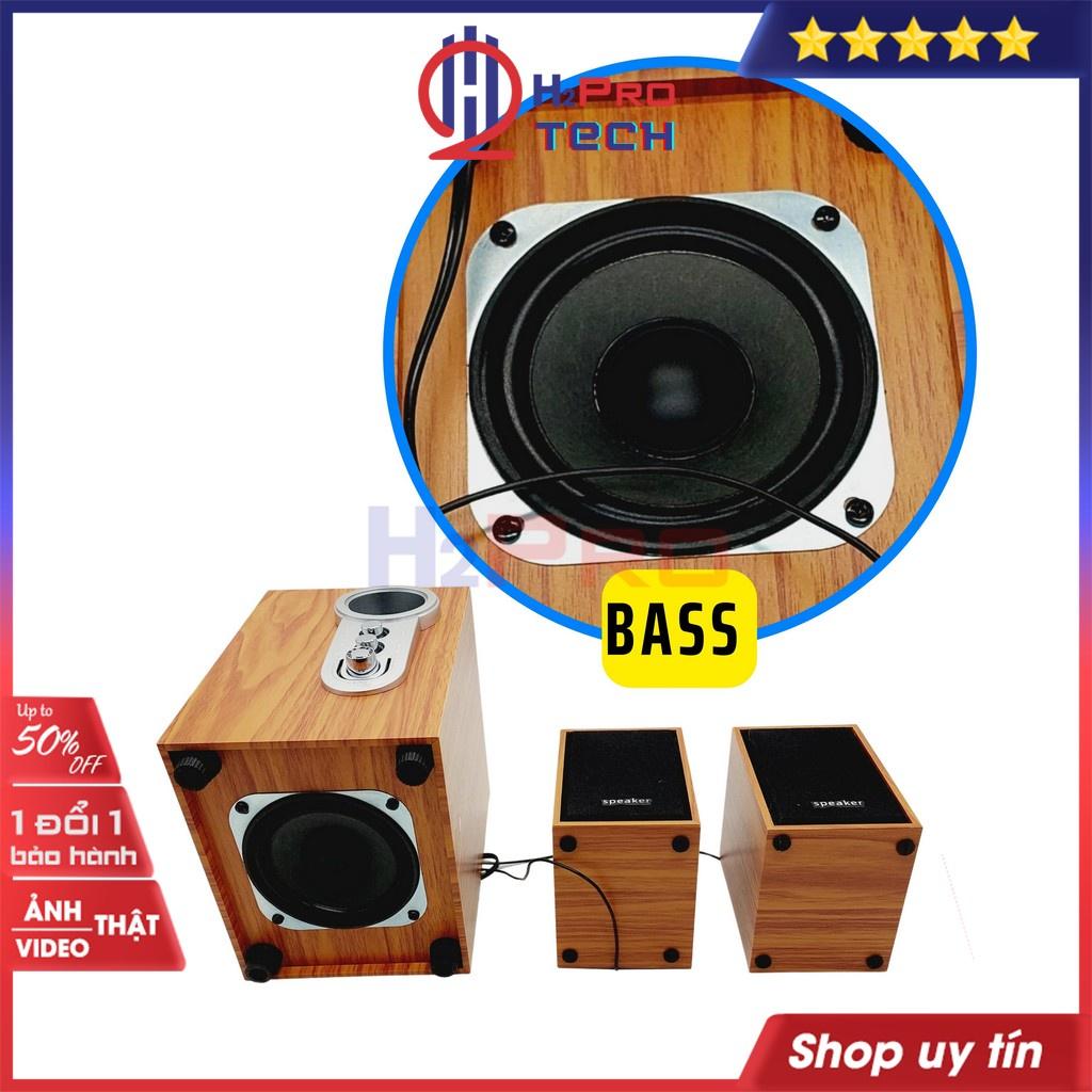 Bộ 3 Loa Máy Tính Pc Cao Cấp 2.1 Bluetooth Speaker E-2202- Loa Vi Tính Để Bàn Chỉnh Âm Bass Treble Hay-H2Pro Tech