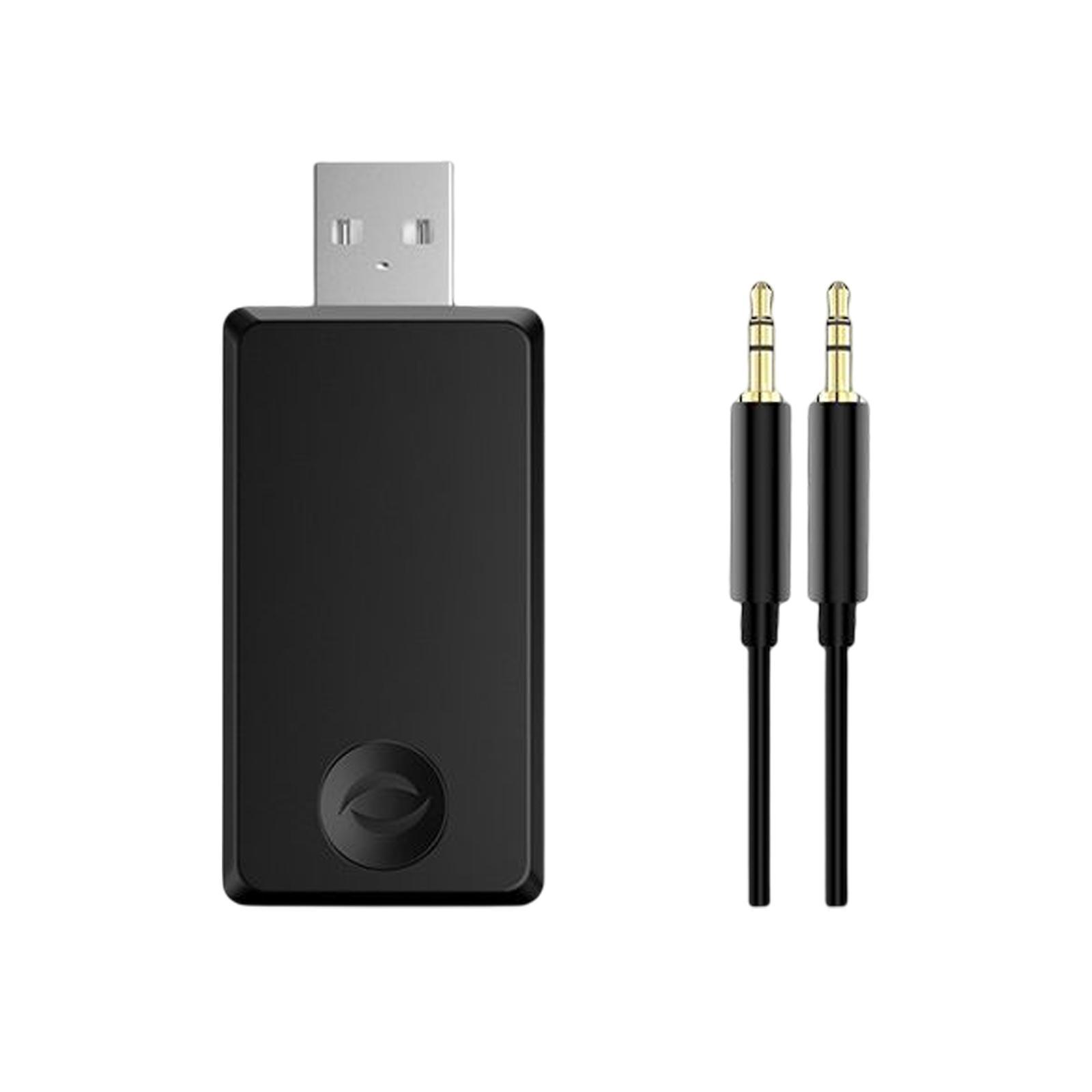 USB Bluetooth Transmitter, Low Latency Plug and Play AUX Audio Adapter Bluetooth 5.1 Audio Transmitter for CD Player Laptop