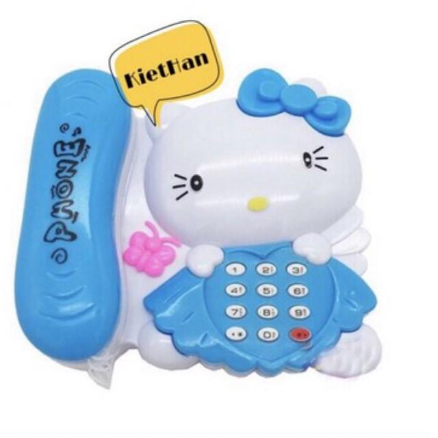 Đồ chơi Điện thoại Kitty, Đoremon có nhạc, đèn ( Dùng pin)