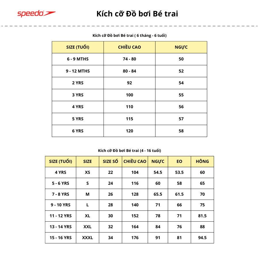 Áo bơi chống nắng bé trai Speedo Prt Rash Top - 8-00316615124