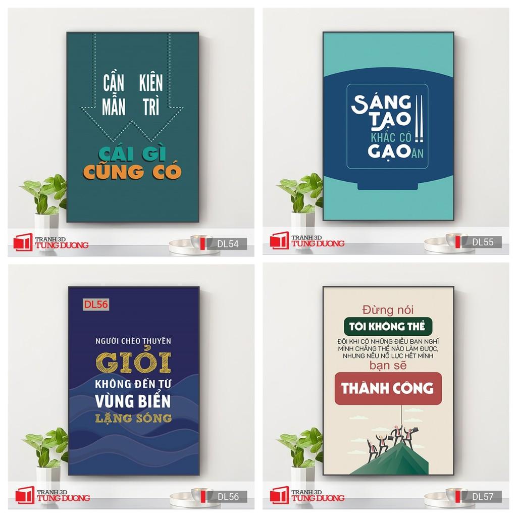 Tranh Canvas động lực văn phòng câu nói slogan truyền cảm hứng, tranh canvas trang trí DL12