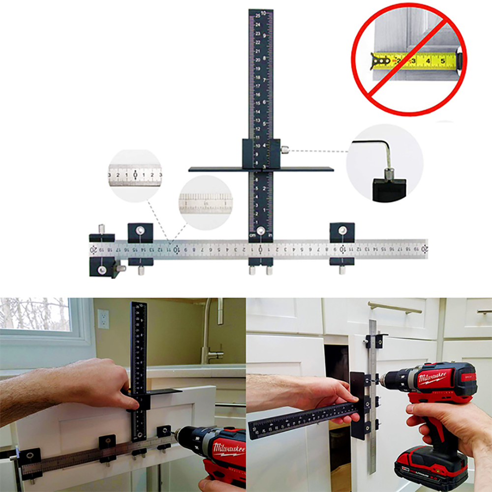 Thước đo định vị lỗ khoan đa chiều siêu chính xác vô cùng tiện lợi cho nghề mộc, cơ khí chính xác, đo đạc