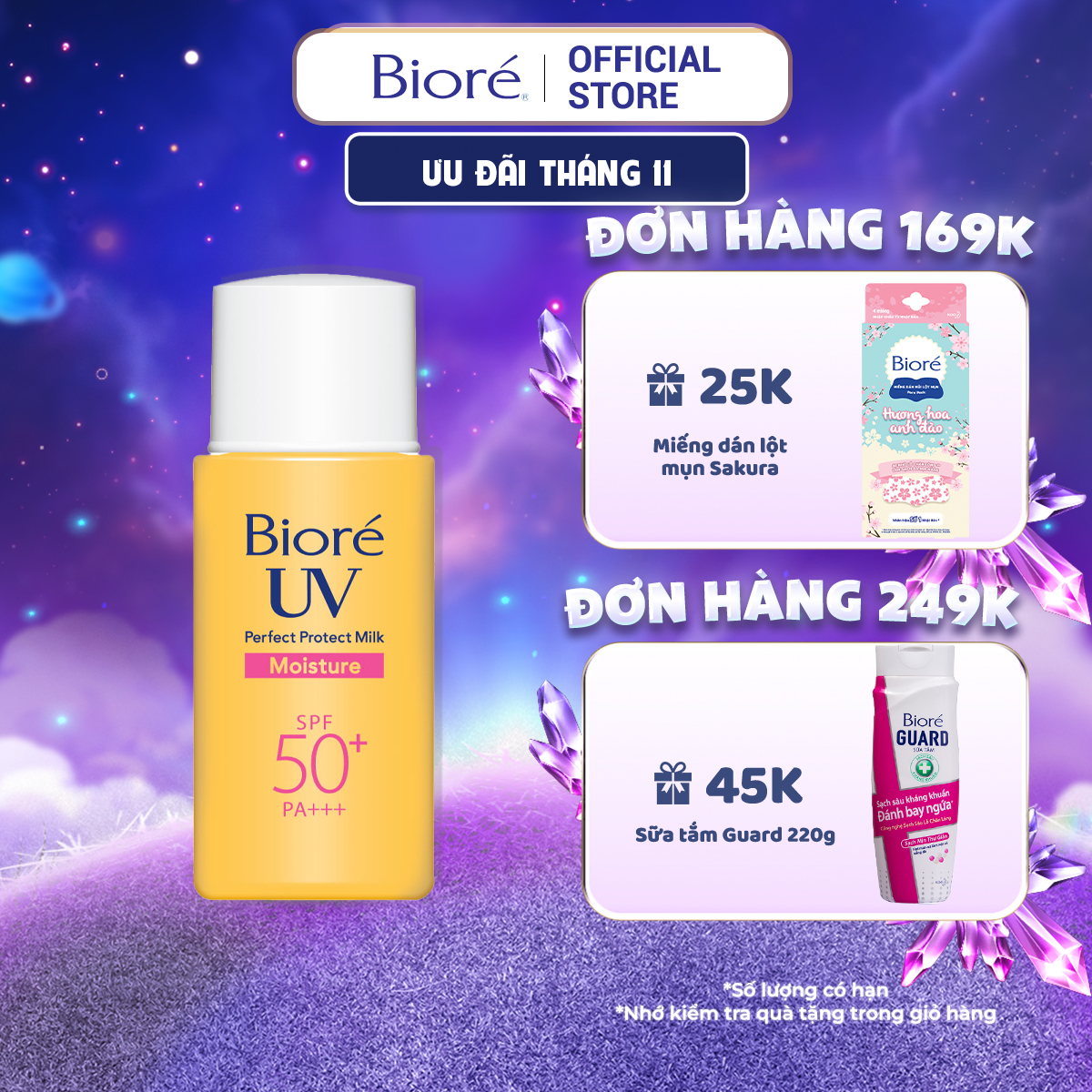 Bioré Sữa Chống Nắng Bảo Vệ Hoàn Hảo DƯỠNG ẨM Biore UV SPF50+/PA+++ 25ML