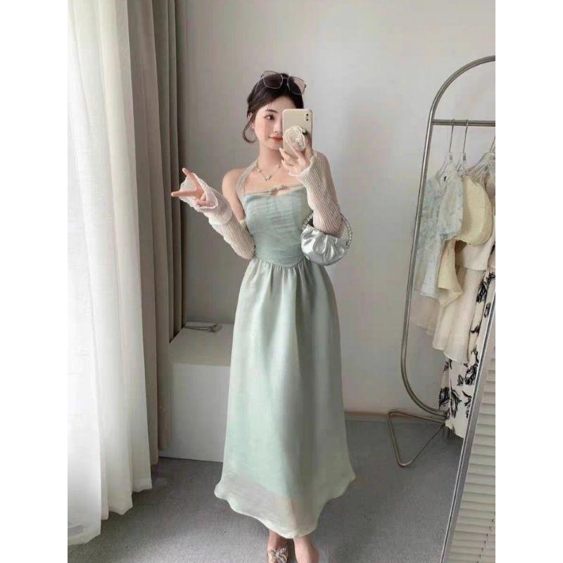 Đầm Maxi Dáng Dài Korean - Màu be