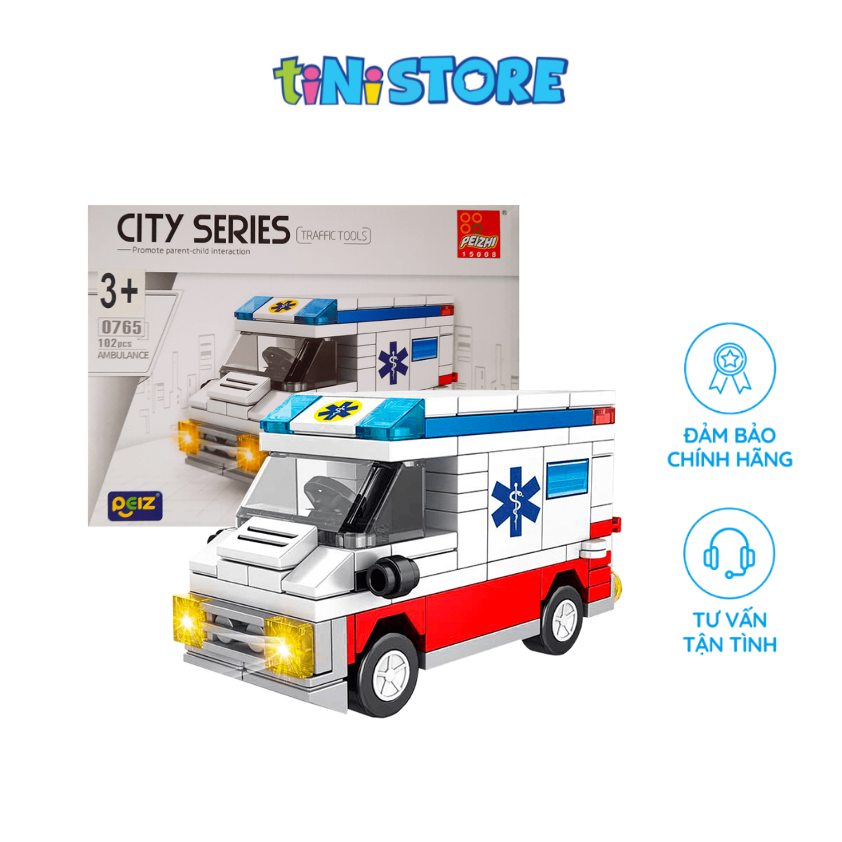 Đồ chơi lắp ráp xe cấp cứu 102 mảnh Value Toys