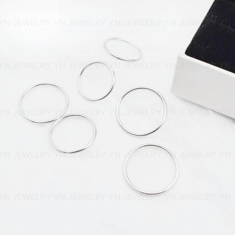 Nhẫn bạc trơn basic đủ size YN JEWELRY