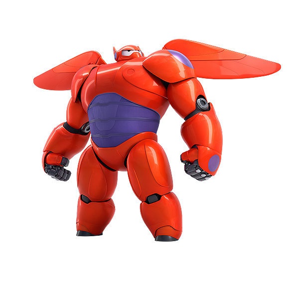 Mô hình Big Hero 6 Baymax khớp tay chân và cánh nhựa đặt nguyên khối tặng kèm vòng bắn thẻ 2079