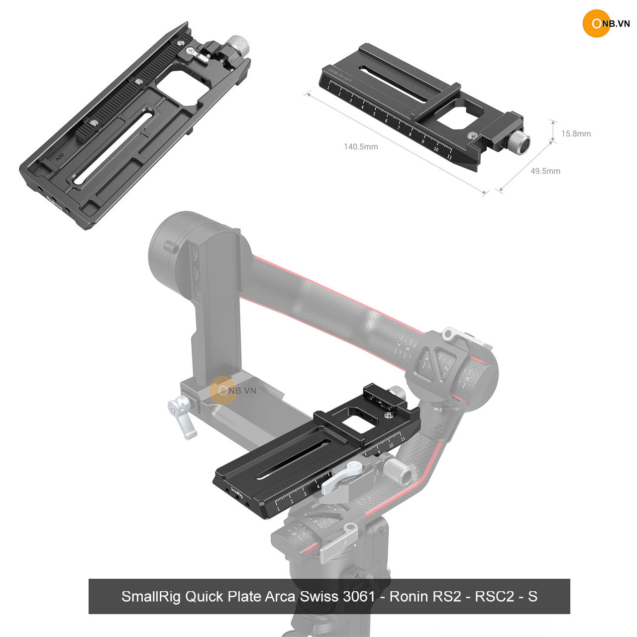 Small Rig Quick Plate 3061 Arca Swiss for DJI RS 2 - RSC 2 - S  - Hàng Chính Hãng 