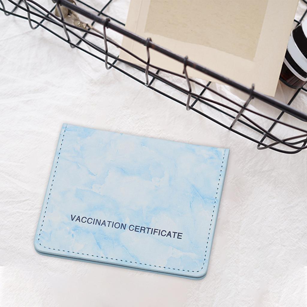 2x Vaccination Card Protective Cover Leather CDC Card Holder Cover holder