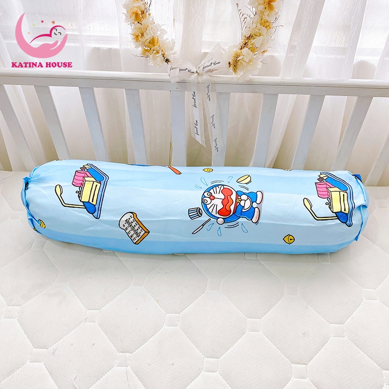 Gối ôm cho bé Katina House 60-80cm, tencel 60s gòn lông vũ nhân tạo mềm mại mát lạnh