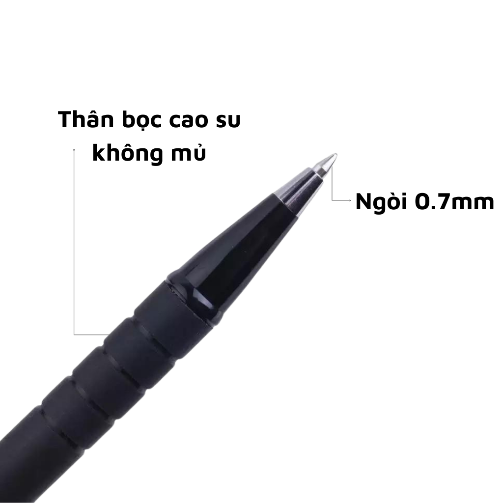 Bút bi Pentel BK250 ngòi 0.5mm - Mực đen