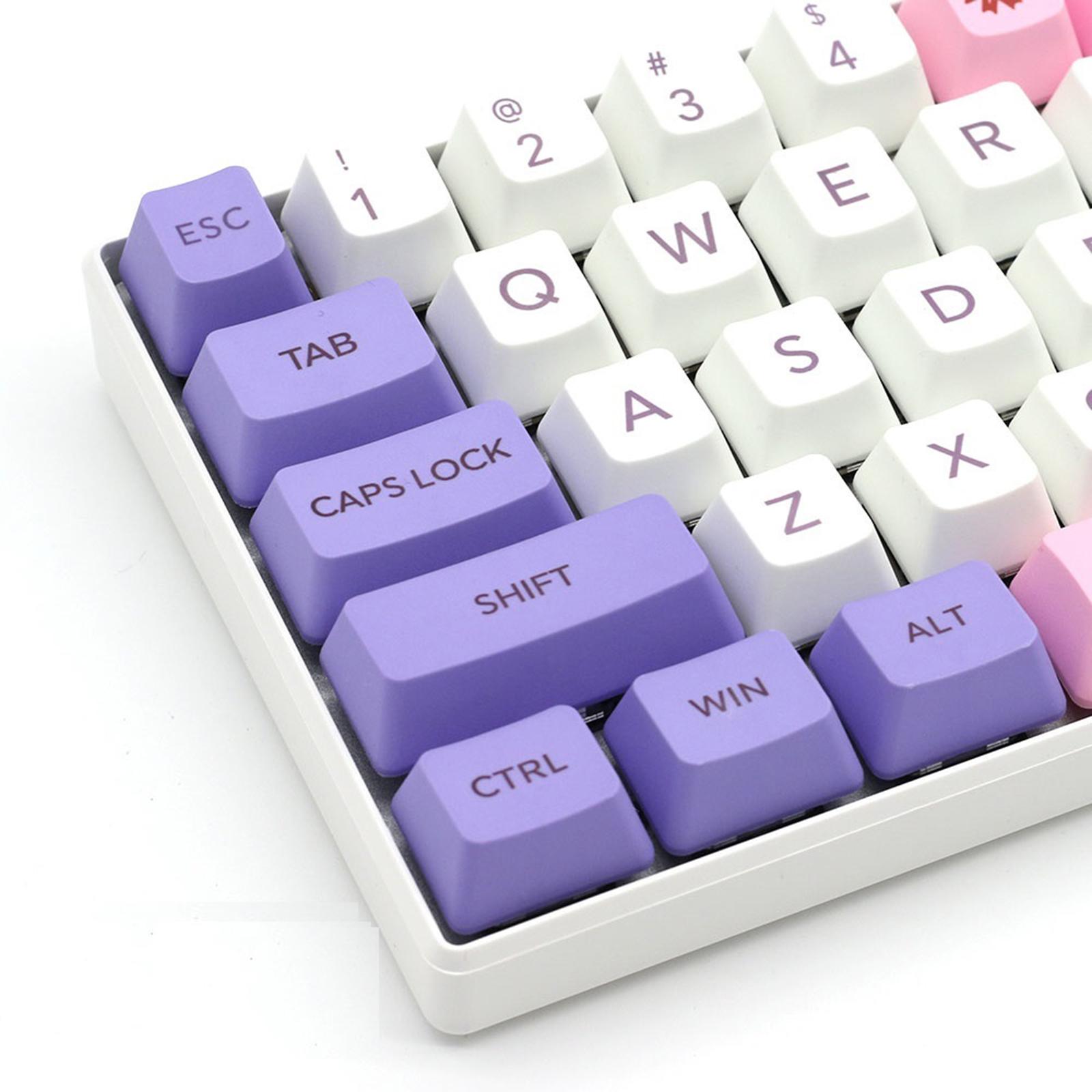 108 Keys Set Mechanical Switch Keyboard Keys 104 Keys Basic And 4 Special DIY Keys Pink And