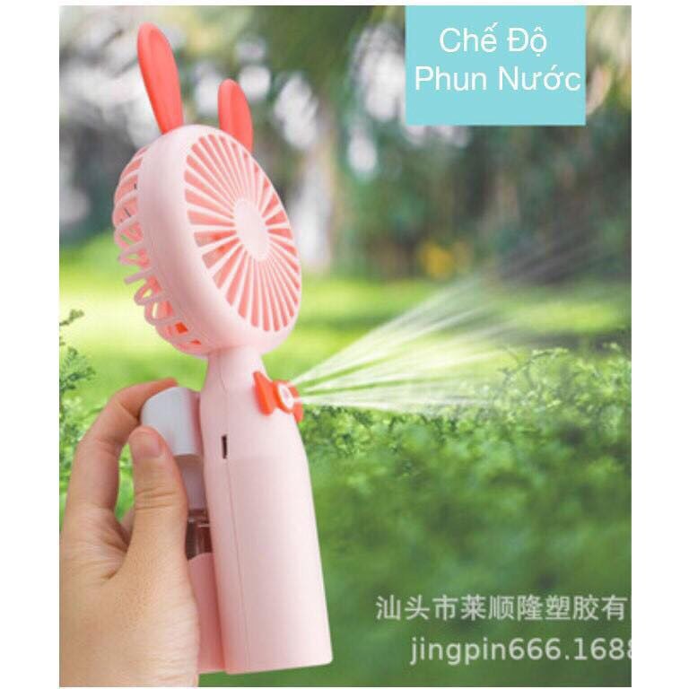 Quạt cầm tay mini kèm bình nước phun sương Mẫu Mới HN 2020 Siêu Hot tạo ẩm, bảo vệ da mặt không bị khô, nóng - Giao Ngẫu Nhiên